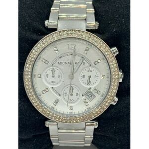 Michael Kors MK5353 Women's Watch Silver Dial Stainless Steel Chronograph D744